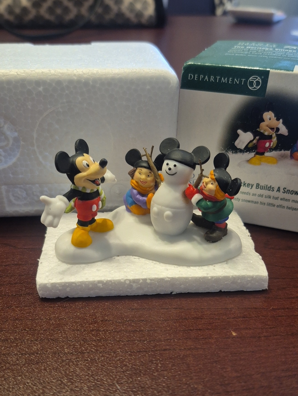 Department 56 Mickey Builds A Snowman North Pole Series